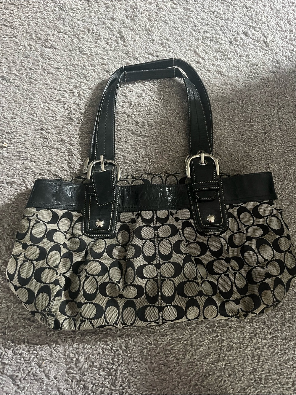 Y2K Coach Monogram Shoulder Bag